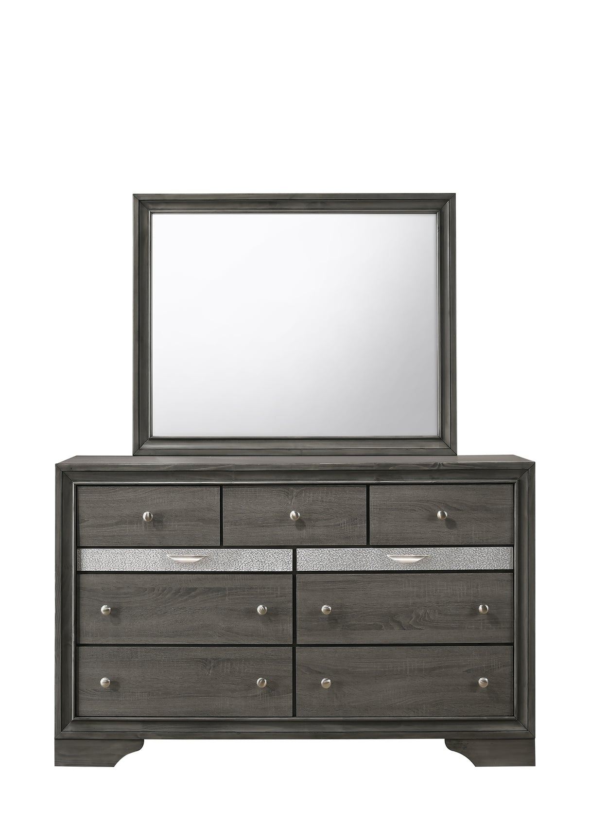 Regata Gray/Silver Bedroom Mirror (Mirror Only) from Crown Mark - Luna Furniture