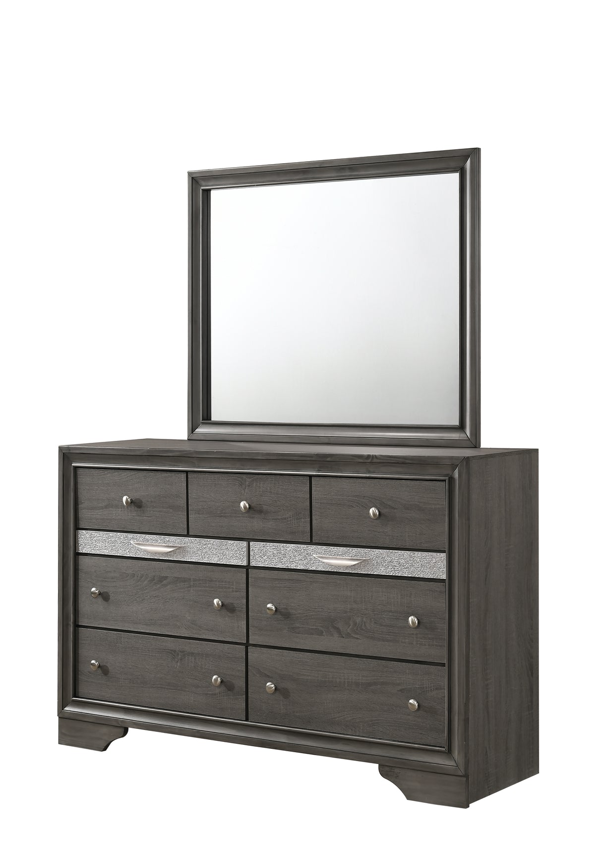 Regata Gray/Silver Bedroom Mirror (Mirror Only) from Crown Mark - Luna Furniture