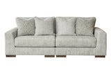 Regent Park Pewter 2-Piece Sectional Loveseat from Ashley - Luna Furniture