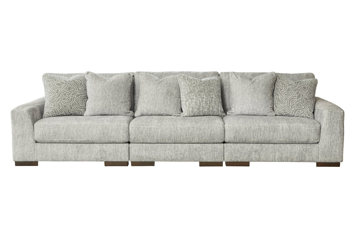 Regent Park Pewter 3-Piece Sectional Sofa from Ashley - Luna Furniture
