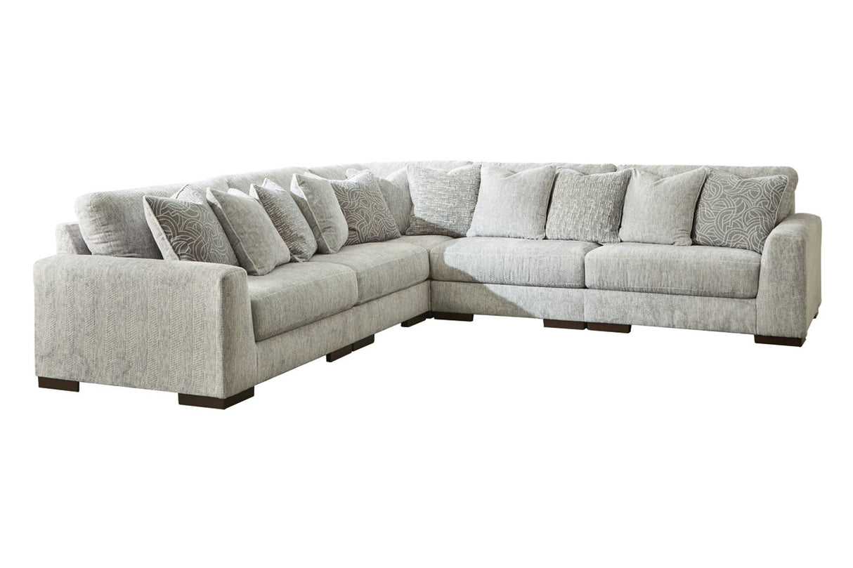 Regent Park Pewter 5-Piece Sectional from Ashley - Luna Furniture