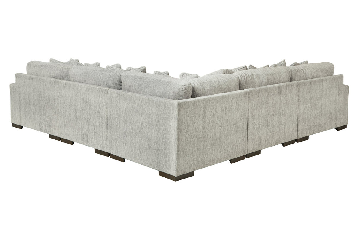 Regent Park Pewter 5-Piece Sectional from Ashley - Luna Furniture