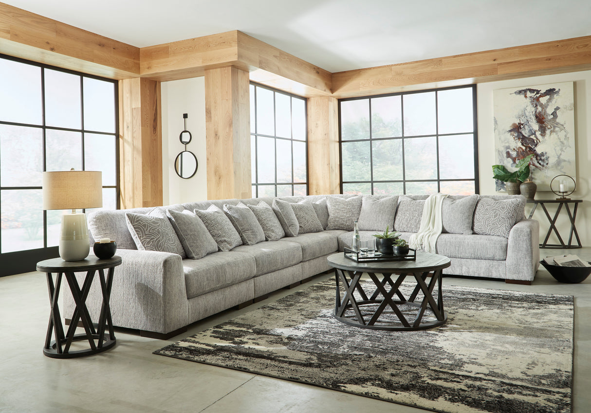 Regent Park Pewter 6-Piece Sectional from Ashley - Luna Furniture