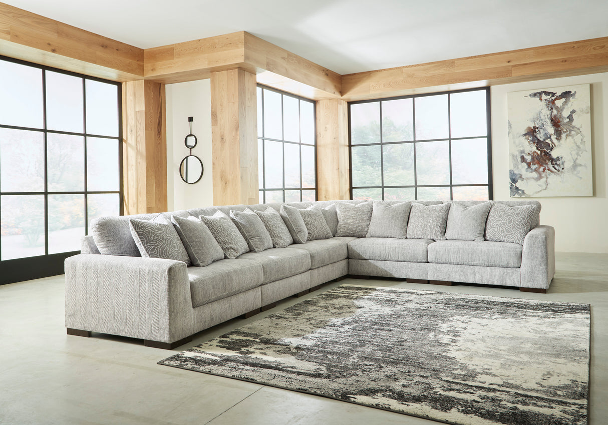 Regent Park Pewter 6-Piece Sectional from Ashley - Luna Furniture