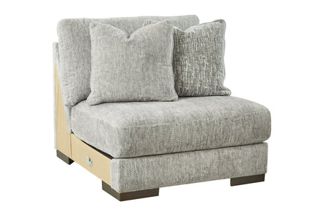 Regent Park Pewter Armless Chair from Ashley - Luna Furniture