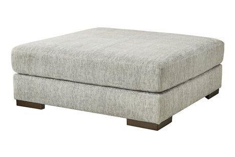 Regent Park Pewter Oversized Accent Ottoman from Ashley - Luna Furniture