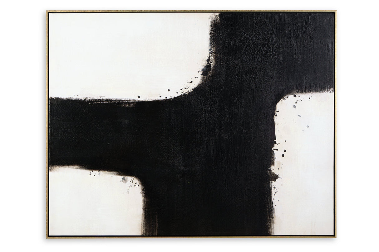 Reighlea Black/White Wall Art from Ashley - Luna Furniture