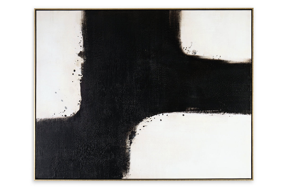 Reighlea Black/White Wall Art from Ashley - Luna Furniture