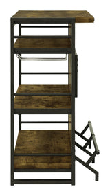 Renaldi Antique Nutmeg Bar Unit with Stemware Rack from Coaster - Luna Furniture