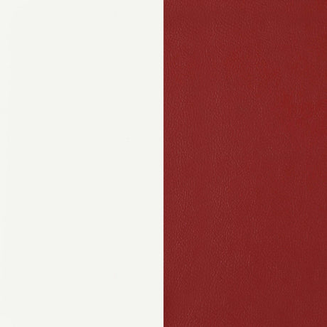 Retro Glossy White and Red 5-Piece Round Dining Set from Coaster - Luna Furniture