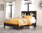 Reylow Dark Brown Queen Panel Footboard with Rails (Footboard and Rails Only)