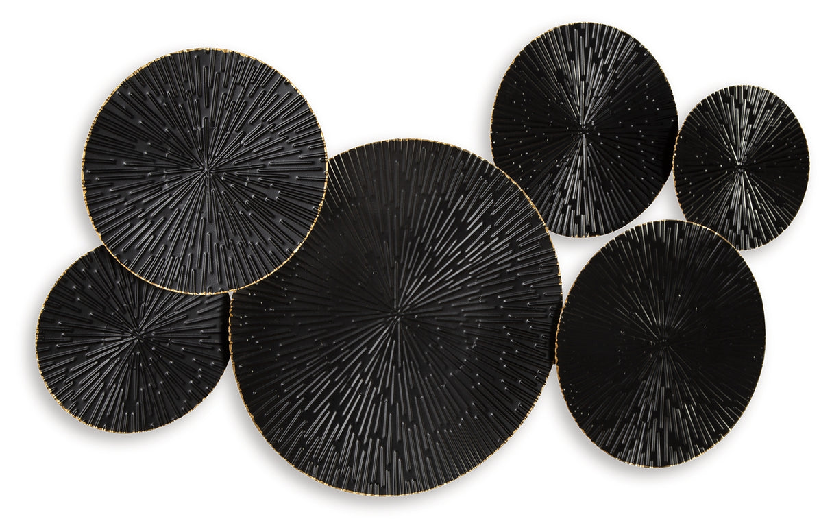 Rhetlen Black/Gold Finish Wall Decor from Ashley - Luna Furniture