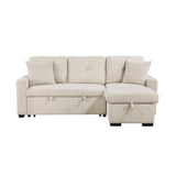 Rhett Beige 3-Piece Reversible Sectional with Pull-out Bed and Hidden Storage from Homelegance - Luna Furniture