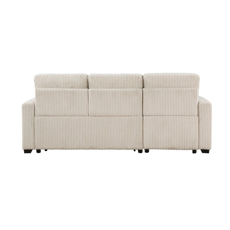 Rhett Beige 3-Piece Reversible Sectional with Pull-out Bed and Hidden Storage from Homelegance - Luna Furniture