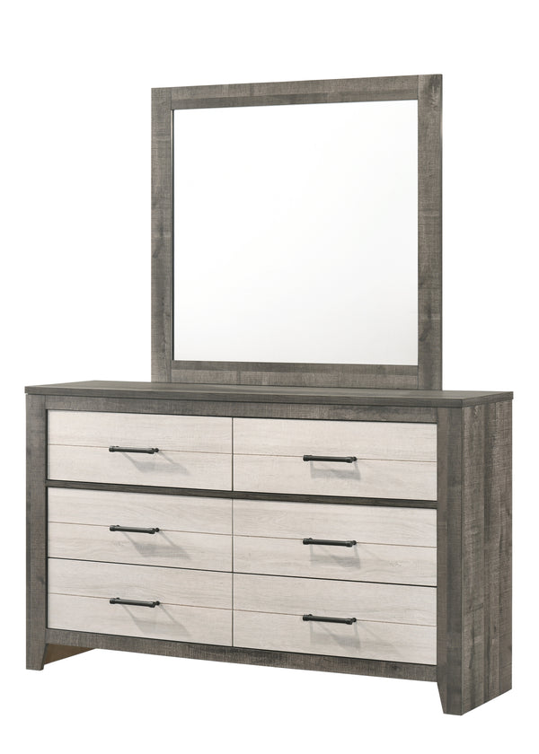 Rhett Brown/Cream Bedroom Mirror (Mirror Only)