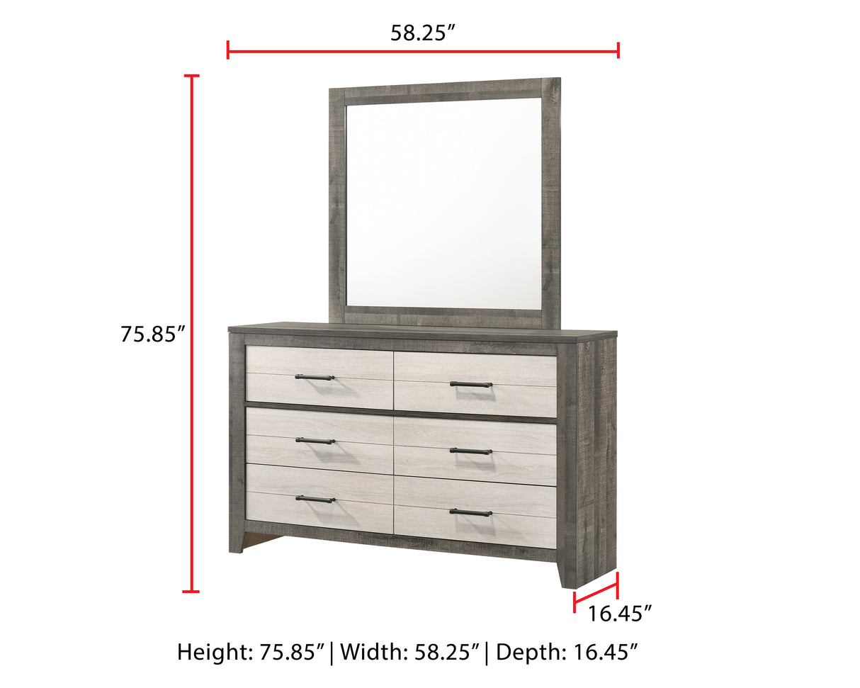 Rhett Brown/Cream Dresser from Crown Mark - Luna Furniture