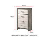 Rhett Brown/Cream LED Bookcase Platform Bedroom Set from Crown Mark - Luna Furniture