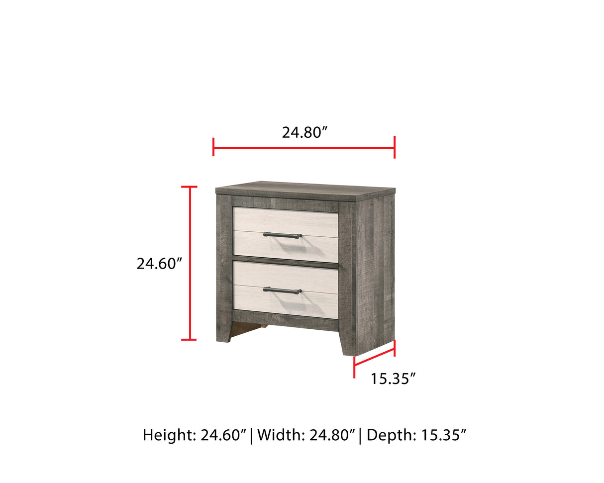 Rhett Brown/Cream Nightstand from Crown Mark - Luna Furniture