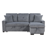 Rhett Dark Gray 3-Piece Reversible Sectional with Pull-out Bed and Hidden Storage from Homelegance - Luna Furniture