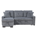 Rhett Dark Gray 3-Piece Reversible Sectional with Pull-out Bed and Hidden Storage from Homelegance - Luna Furniture
