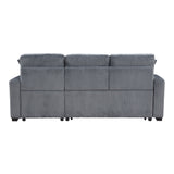 Rhett Dark Gray 3-Piece Reversible Sectional with Pull-out Bed and Hidden Storage from Homelegance - Luna Furniture