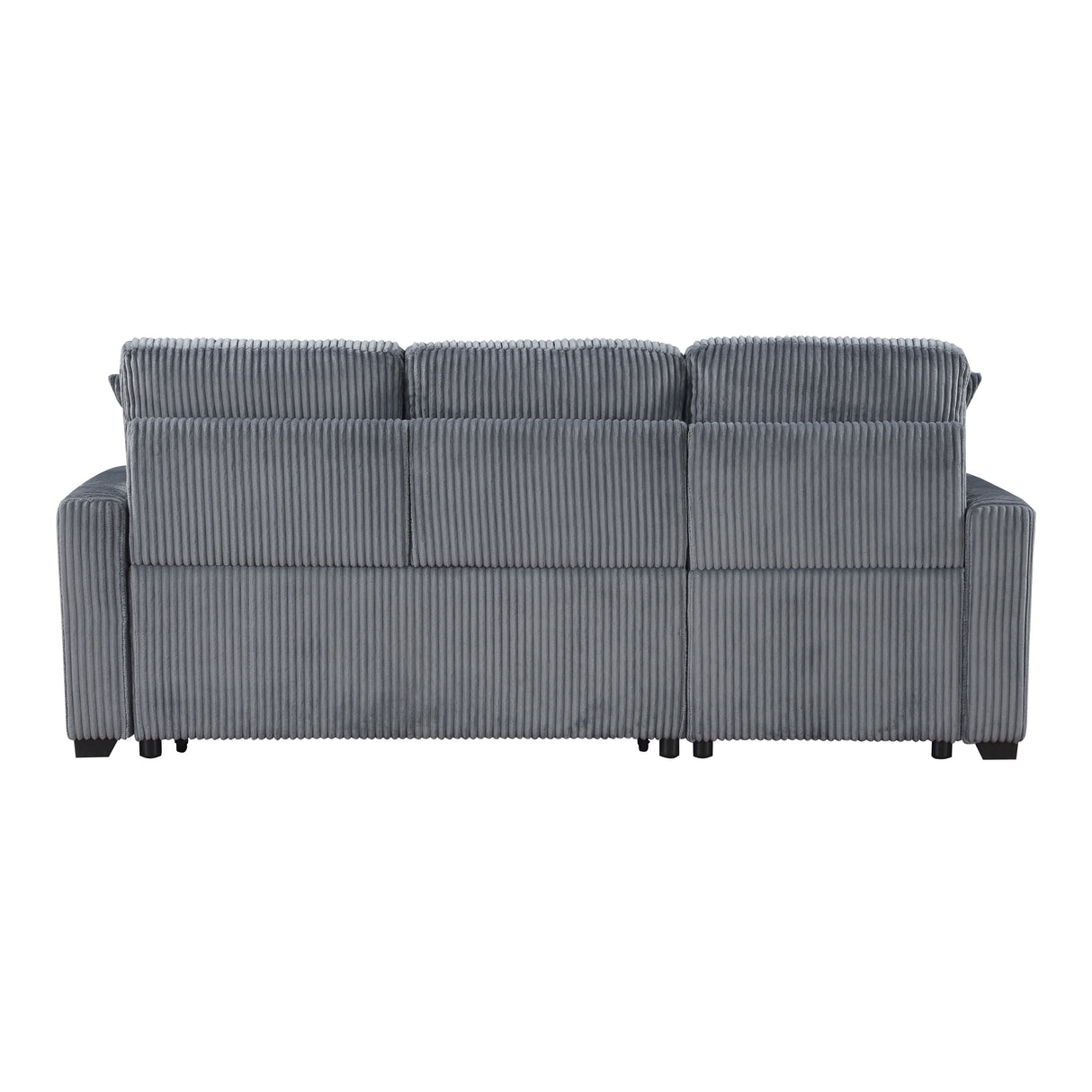 Rhett Dark Gray 3-Piece Reversible Sectional with Pull-out Bed and Hidden Storage from Homelegance - Luna Furniture