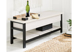 Rhyson White Storage Bench from Ashley - Luna Furniture