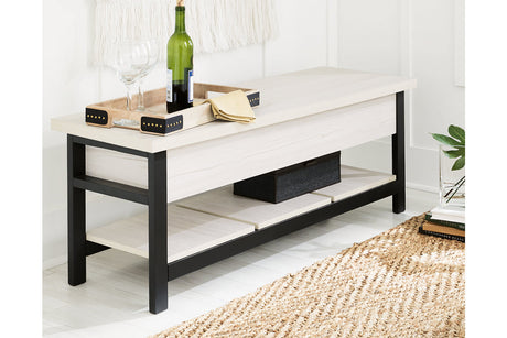 Rhyson White Storage Bench from Ashley - Luna Furniture