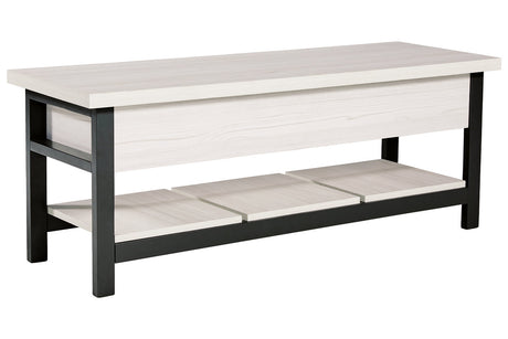 Rhyson White Storage Bench from Ashley - Luna Furniture