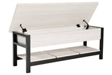 Rhyson White Storage Bench from Ashley - Luna Furniture