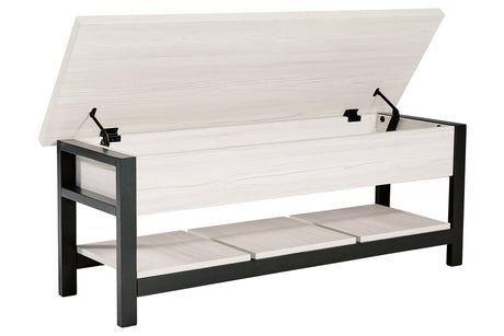 Rhyson White Storage Bench from Ashley - Luna Furniture