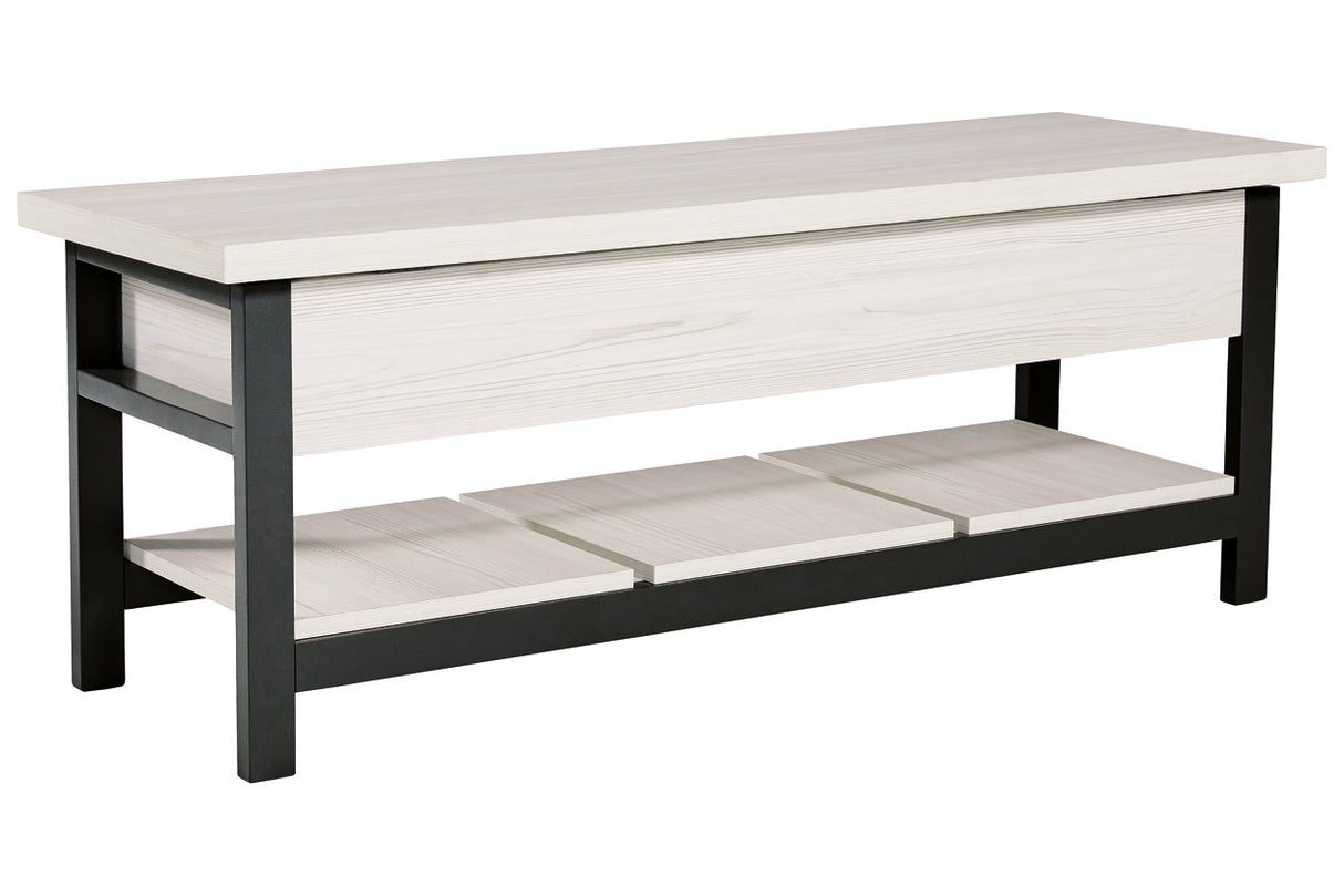 Rhyson White Storage Bench from Ashley - Luna Furniture