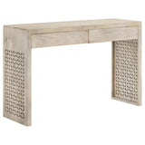 Rickman White Washed Rectangular 2-Drawer Console Table from Coaster - Luna Furniture