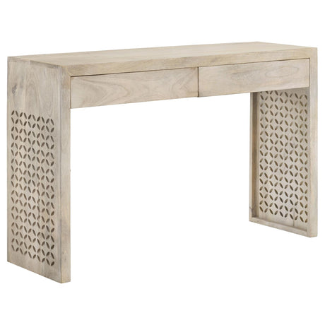 Rickman White Washed Rectangular 2-Drawer Console Table from Coaster - Luna Furniture