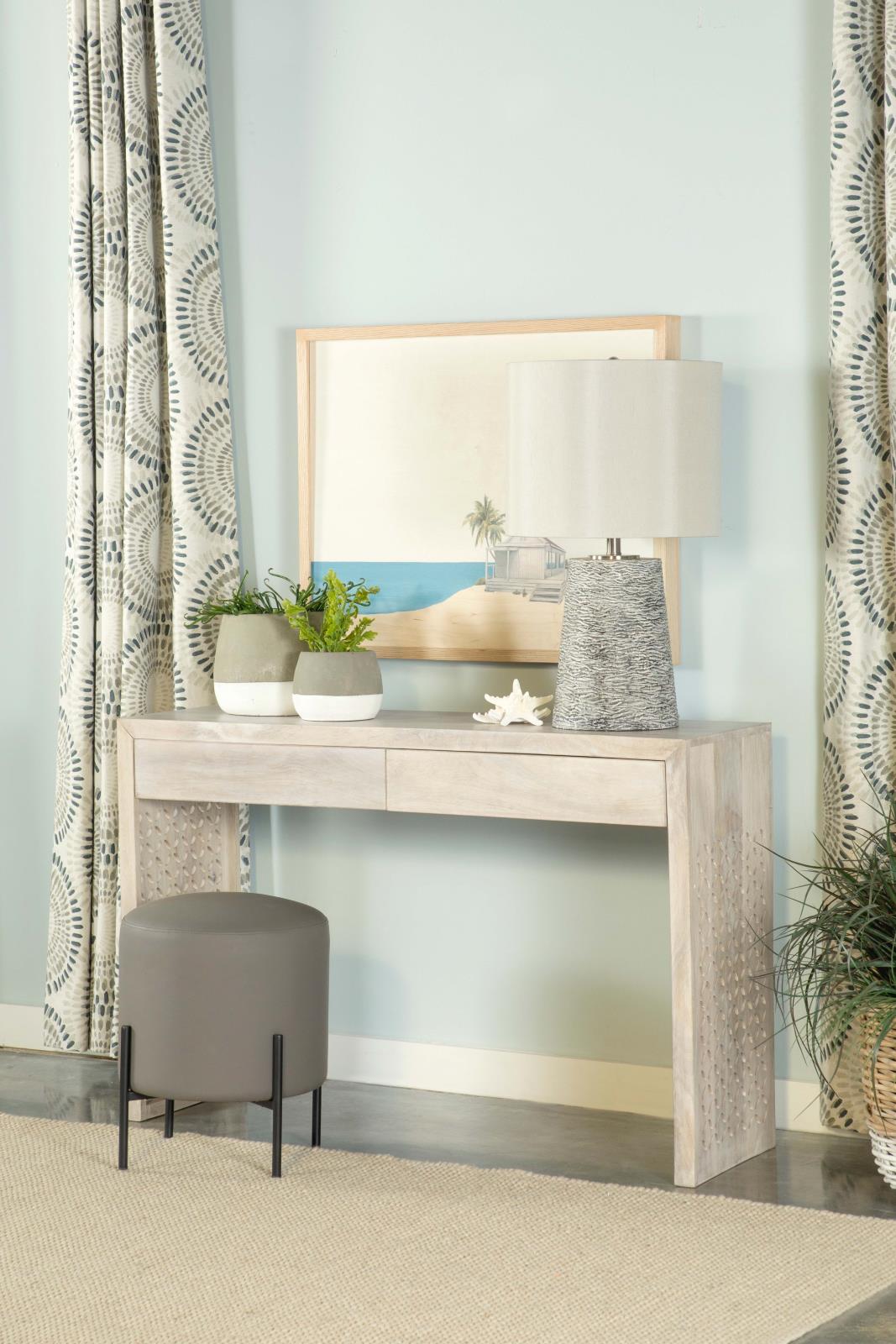 Rickman Rectangular 2-drawer Console Table White Washed - Luna