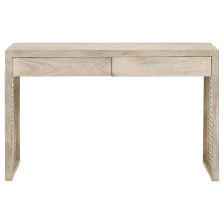 Rickman White Washed Rectangular 2-Drawer Console Table from Coaster - Luna Furniture