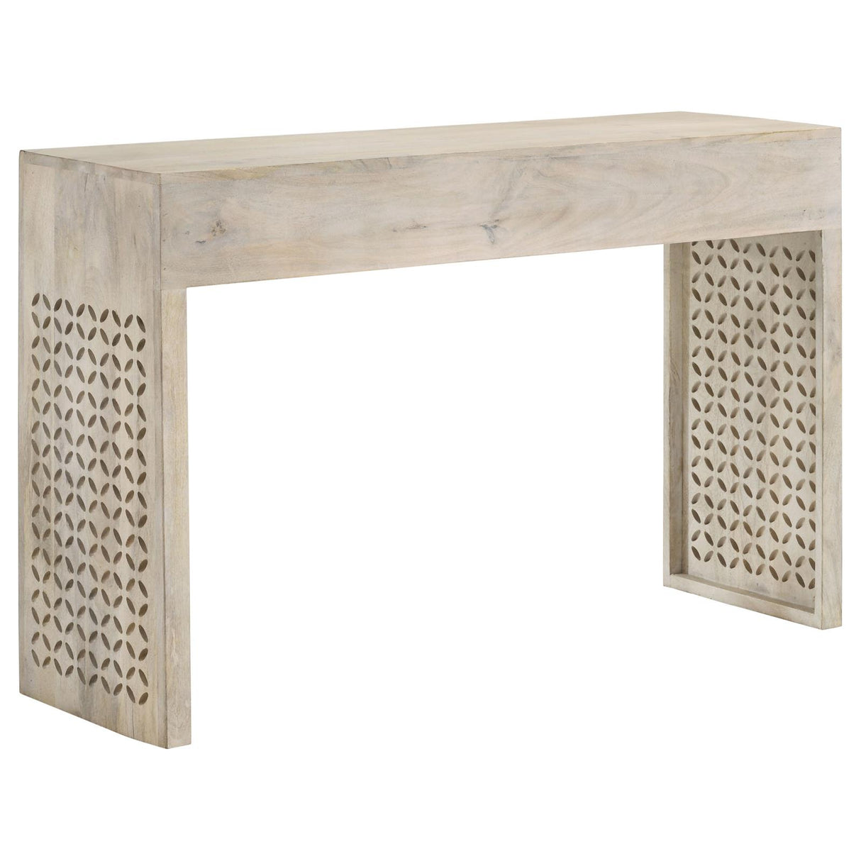 Rickman White Washed Rectangular 2-Drawer Console Table from Coaster - Luna Furniture
