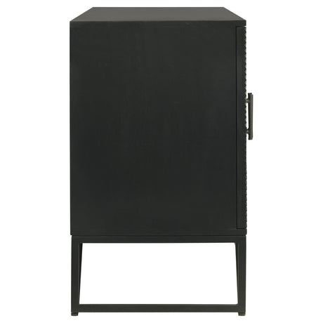 Riddell Black 4-Door Accent Cabinet from Coaster - Luna Furniture