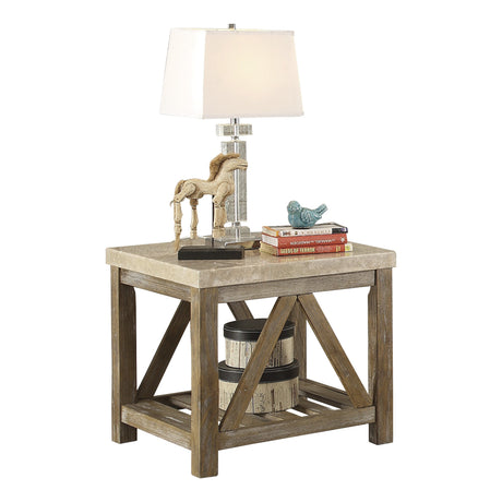 Ridley Weathered Natural End Table from Homelegance - Luna Furniture