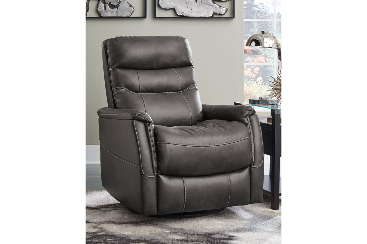 Riptyme Quarry Swivel Glider Recliner from Ashley - Luna Furniture