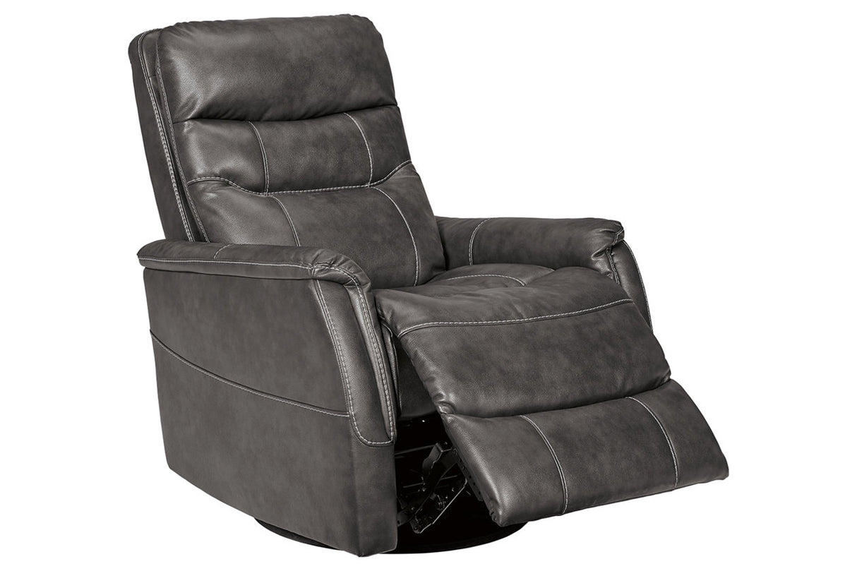 Riptyme Quarry Swivel Glider Recliner from Ashley - Luna Furniture