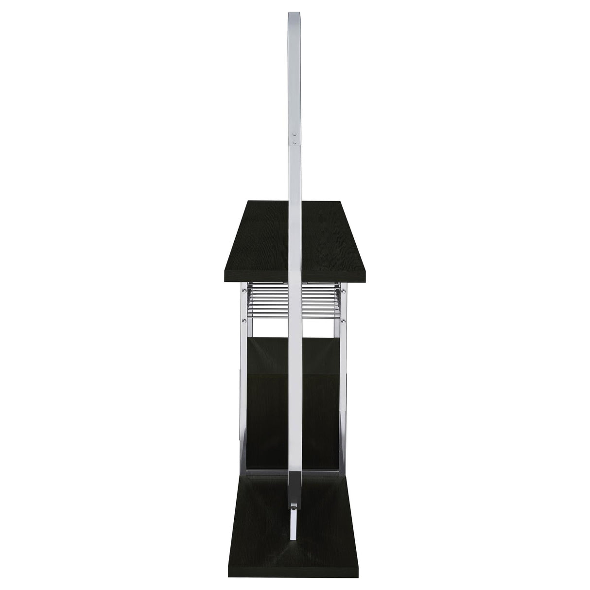 Risley Dark Charcoal 2-Door Circular LED Home Bar with Wine Storage from Coaster - Luna Furniture