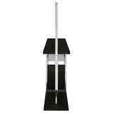 Risley Dark Charcoal 2-Door Circular LED Home Bar with Wine Storage from Coaster - Luna Furniture