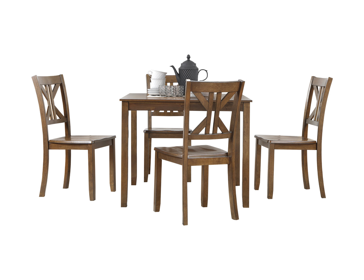 Rivera Charcoal Brown 5-Piece Pack Dinette Set from Homelegance - Luna Furniture