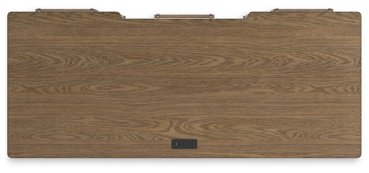 Roanhowe Brown 68" Home Office Desk from Ashley - Luna Furniture