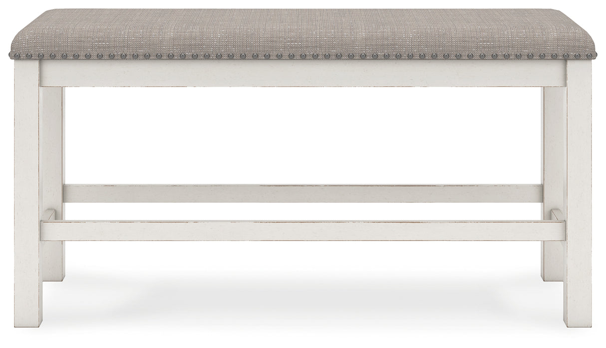 Robbinsdale Antique White 49" Counter Height Dining Bench from Ashley - Luna Furniture