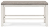 Robbinsdale Antique White 49" Counter Height Dining Bench from Ashley - Luna Furniture