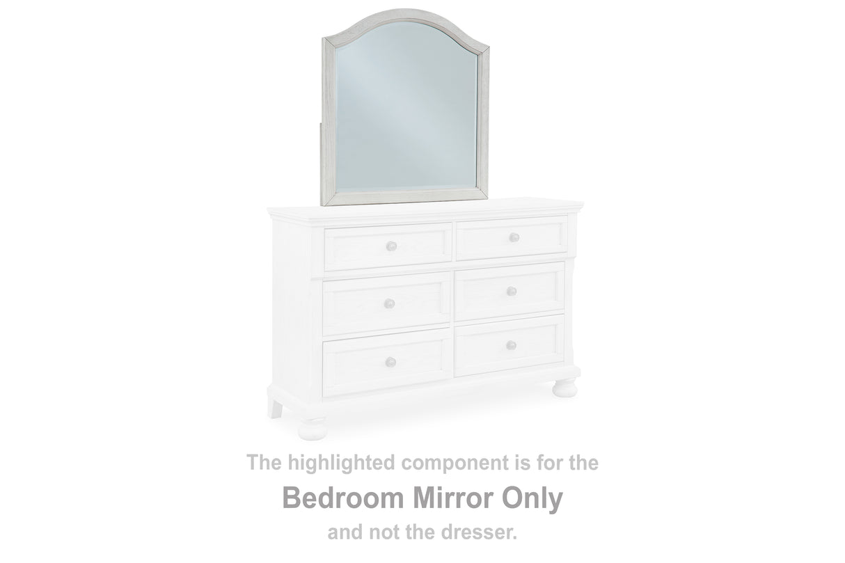 Robbinsdale Antique White Bedroom Mirror (Mirror Only) from Ashley - Luna Furniture