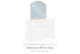 Robbinsdale Antique White Bedroom Mirror (Mirror Only) from Ashley - Luna Furniture
