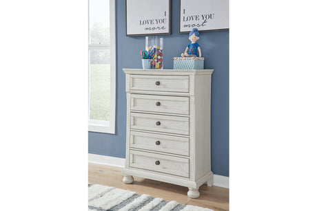 Robbinsdale Antique White Chest of Drawers from Ashley - Luna Furniture